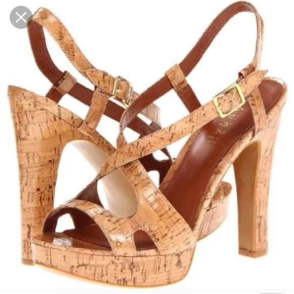 SOLD | Ralph Lauren | Glazed Cork Platform Heels - Picture 5 of 7